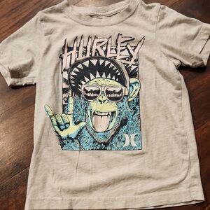 Hurley Kids,7 Tee with Cool Monkey Graphic - Gray